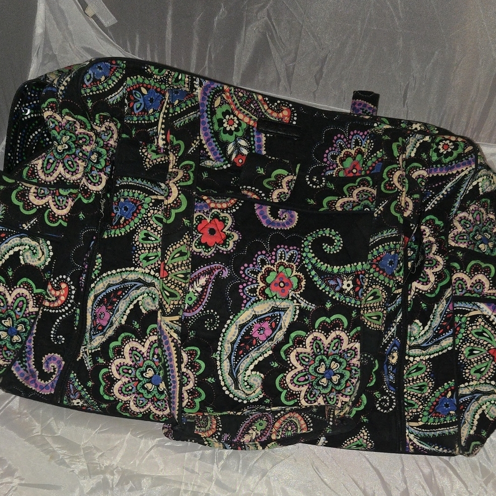 Large Vera Bradley Black Floral Baby Bag